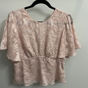 Pink peplum blouse